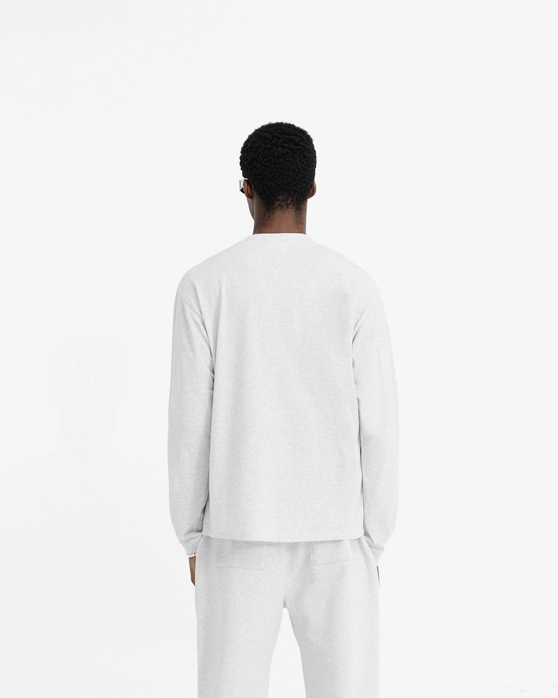 Initial Long Sleeve T-Shirt - Ice Grey Marl Multi Purpose Wear