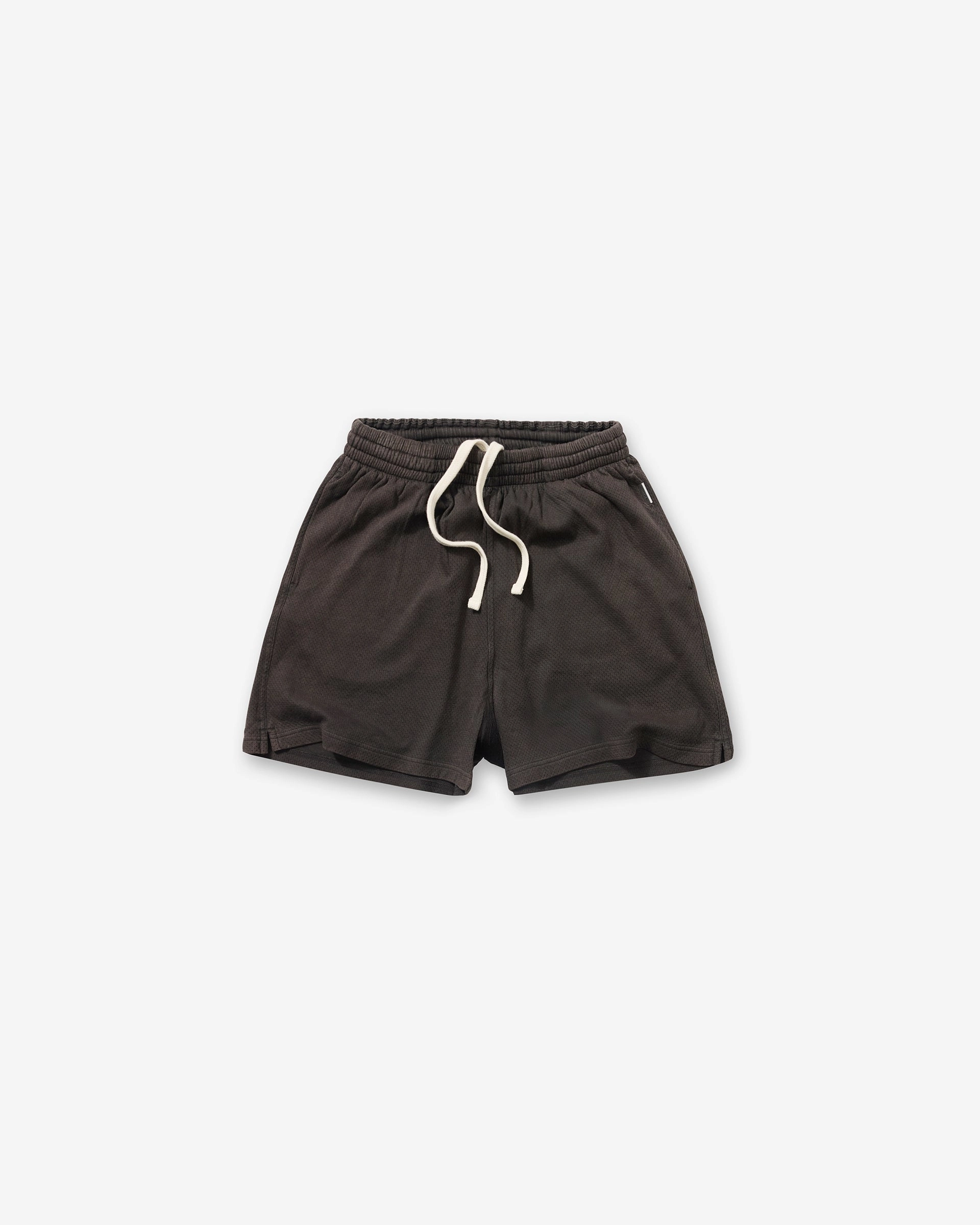 Clean Mood Comfy Cut Initial Mesh Shorts - Coffee