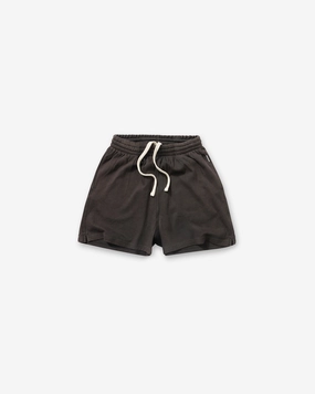 Clean Mood Comfy Cut Initial Mesh Shorts - Coffee