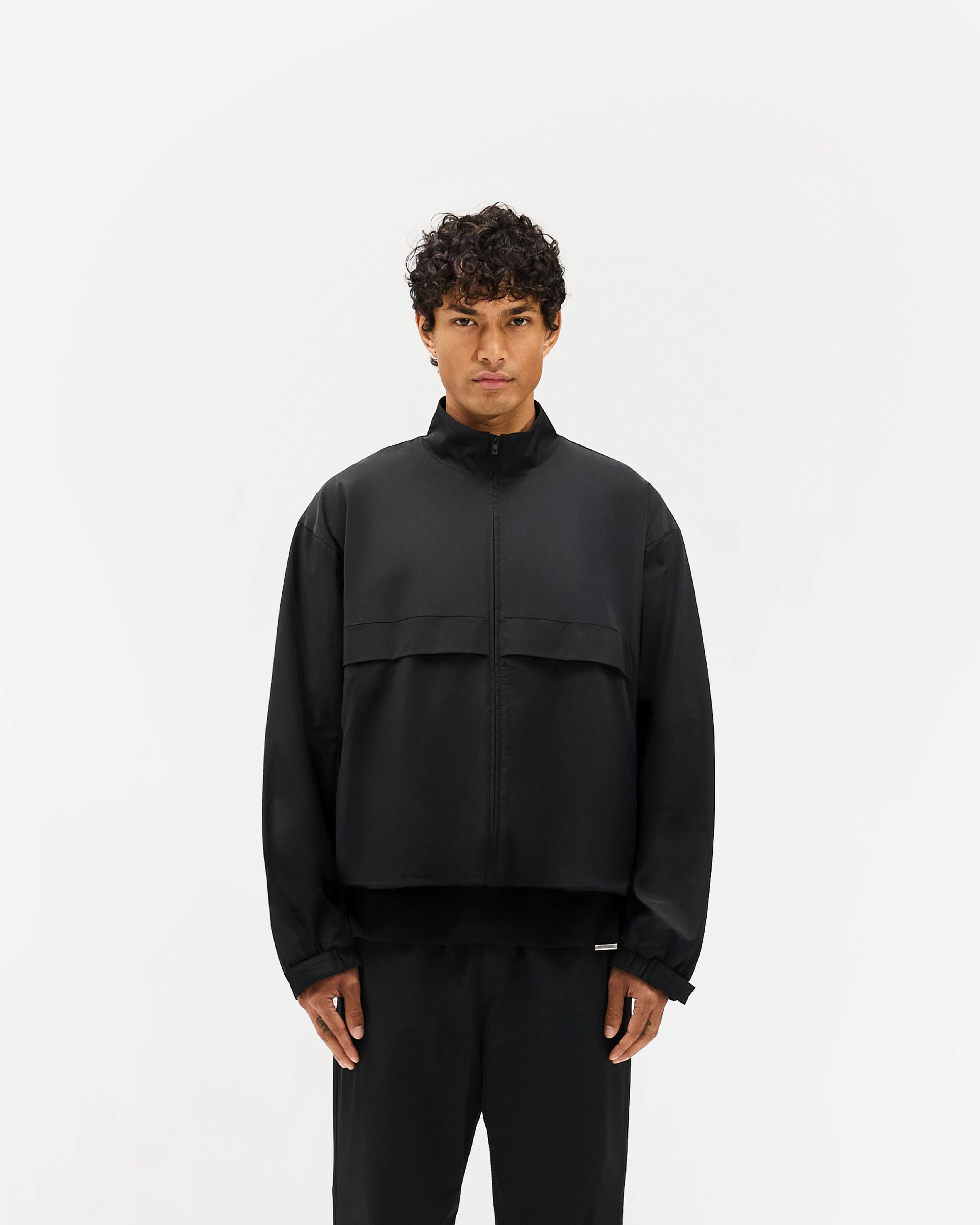 Initial Nylon Track Jacket - Black Seamless Technology