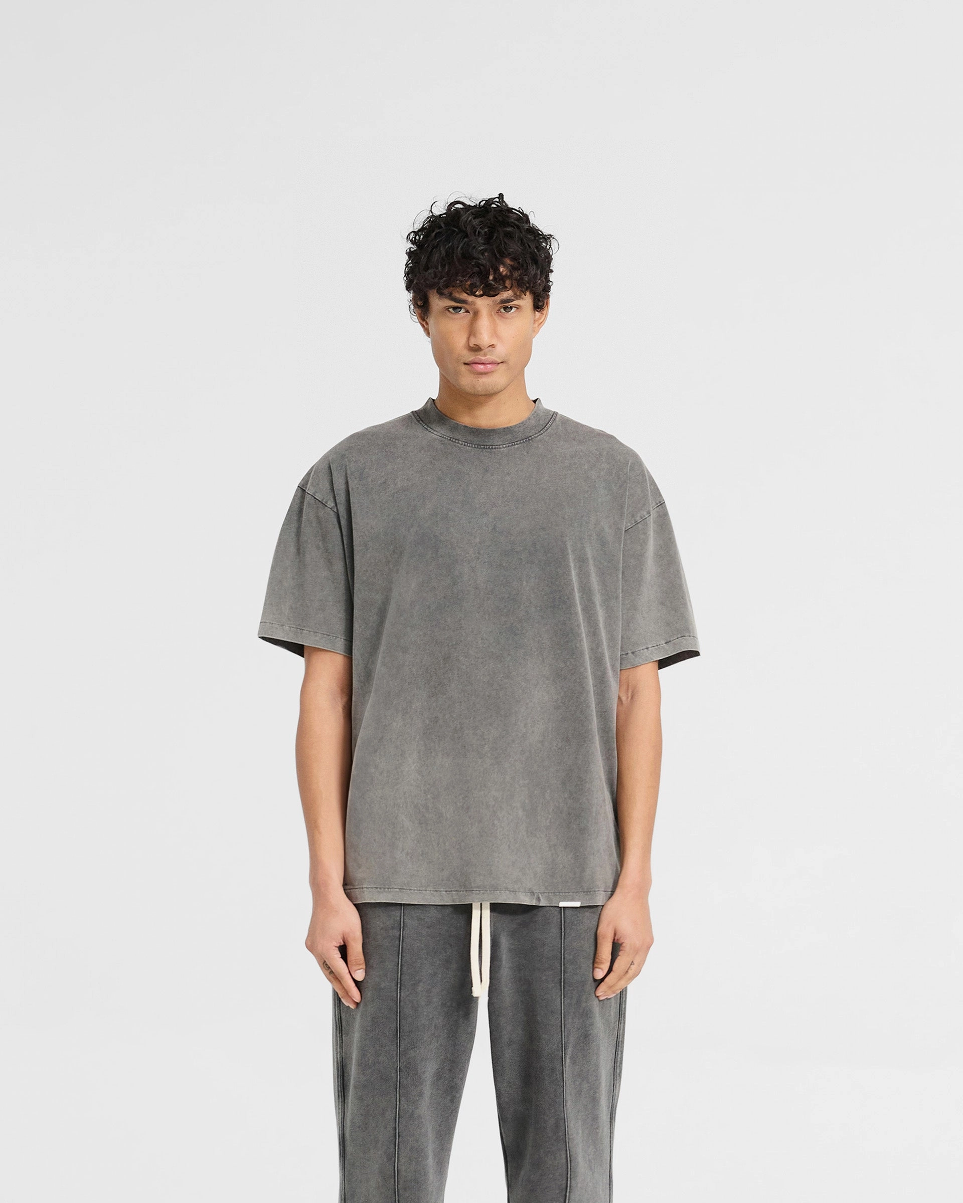 Initial Oversized T-Shirt - Vintage Grey Soft Knit Active Comfort