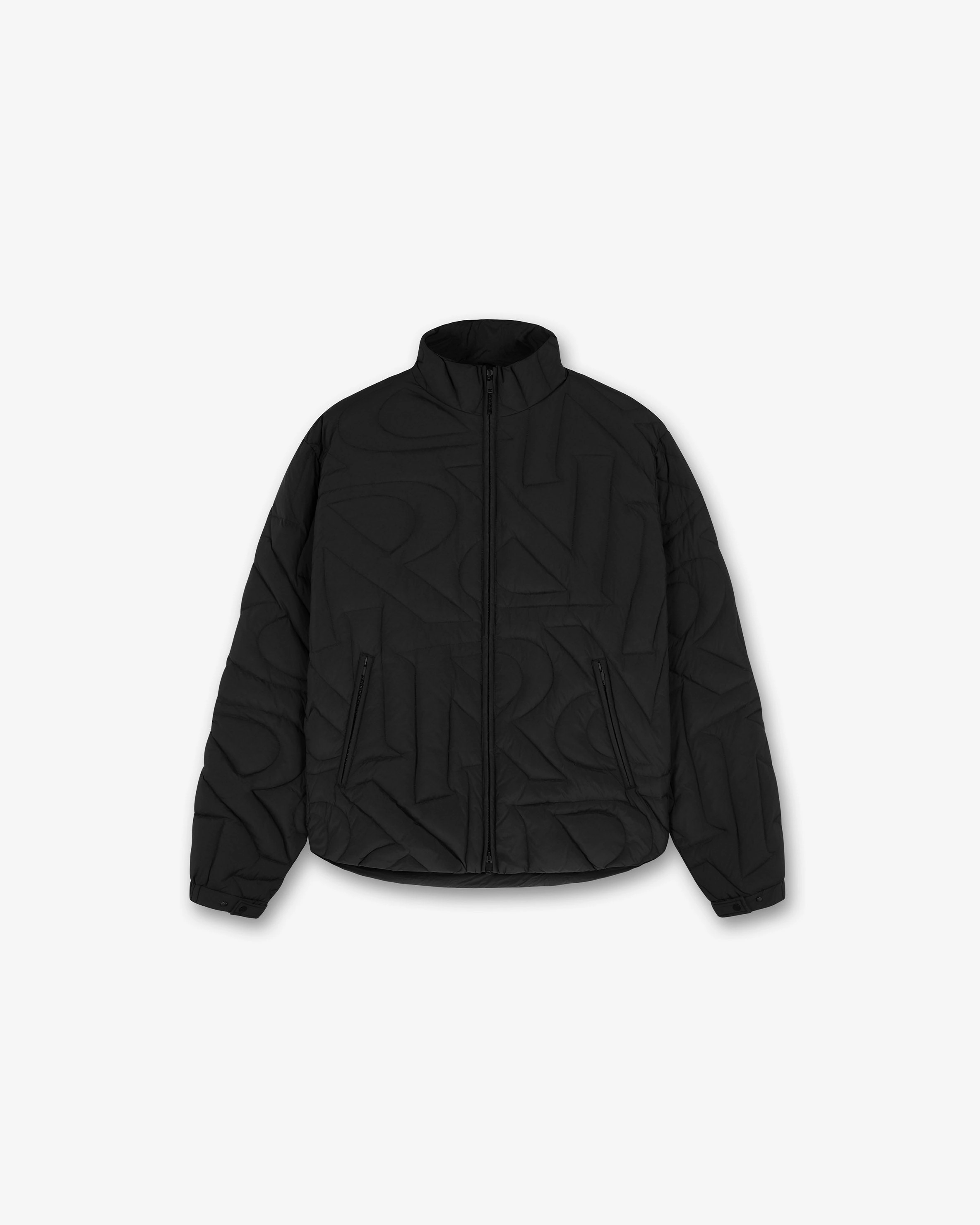 Initial Puffer Jacket - Black LowProfileStitching Cold Outfit