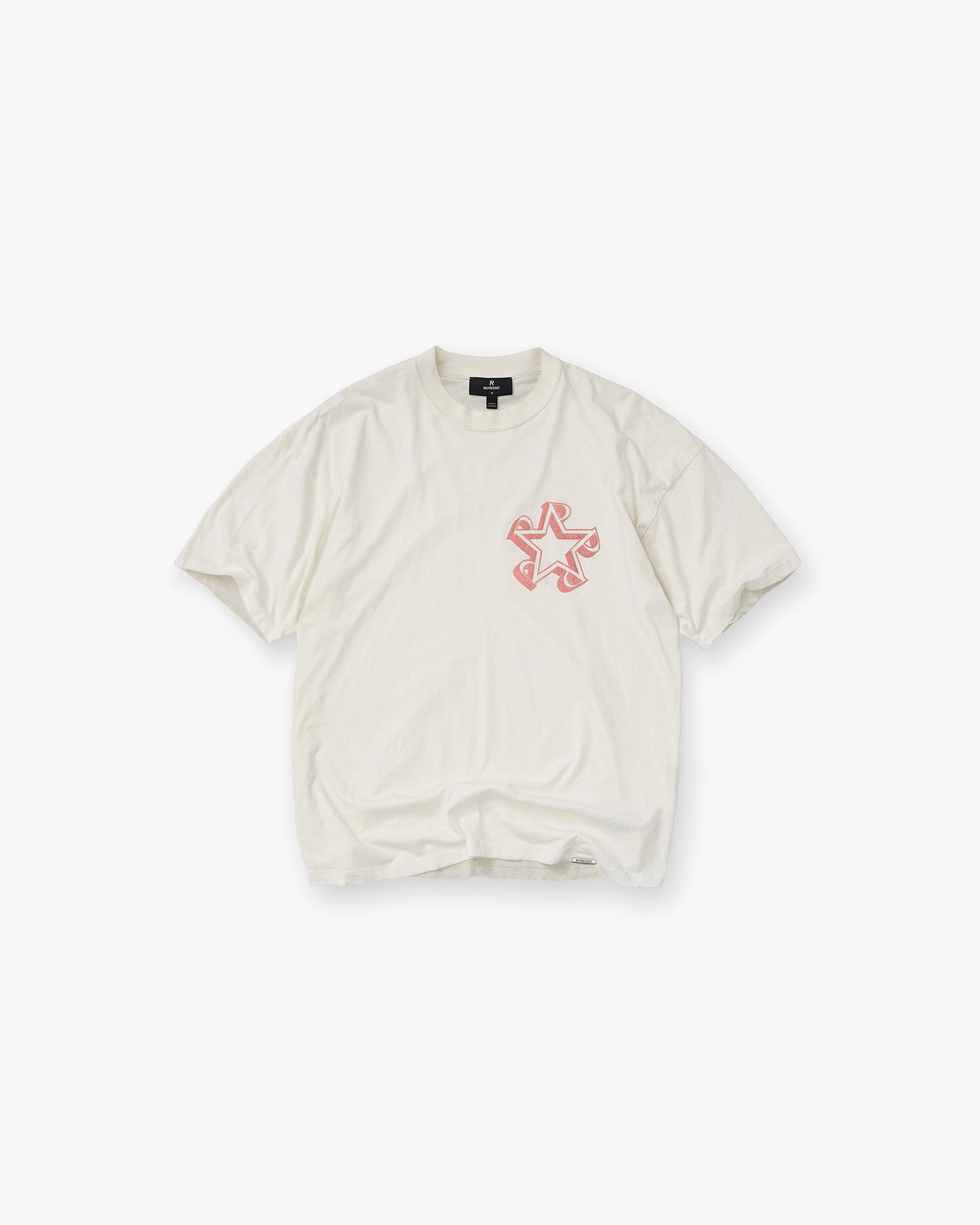 Stretch Design Seasonal top Initial Star T-Shirt - Flat White