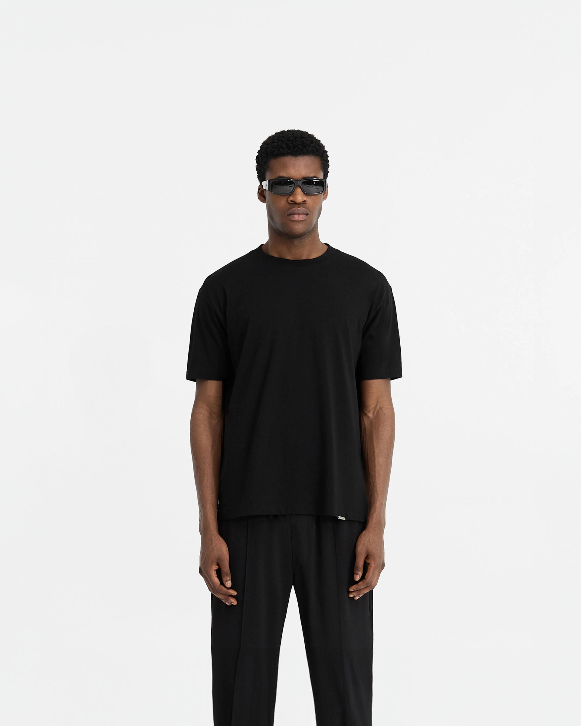 Initial T-Shirt - Black Printed Logo