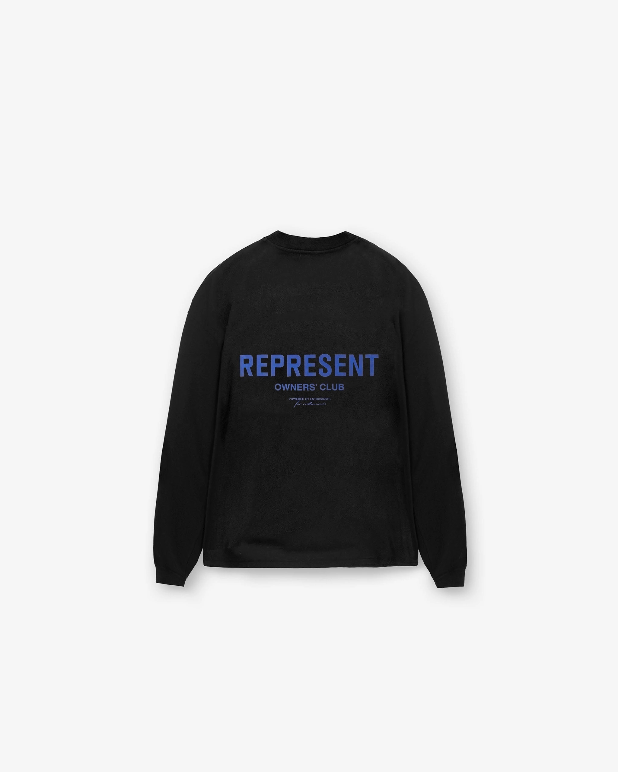 Represent Owners Club Long Sleeve T-Shirt - Black Cobalt Cozy Flex Sporty and Stylish