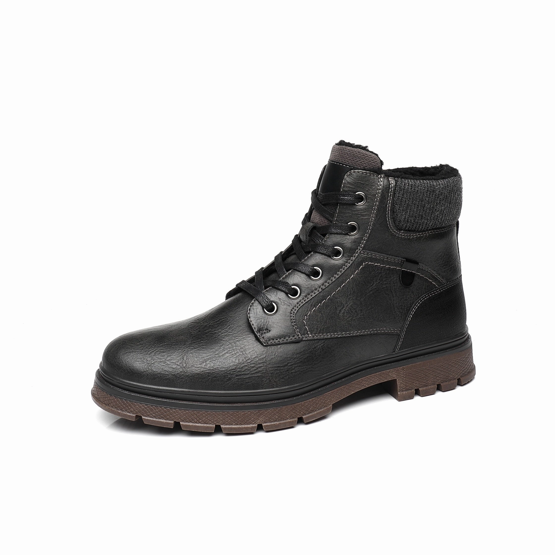 West Louis? Faux Fur Handmade Leather Winter Boots Waterproof Work Commute Patterned Surface