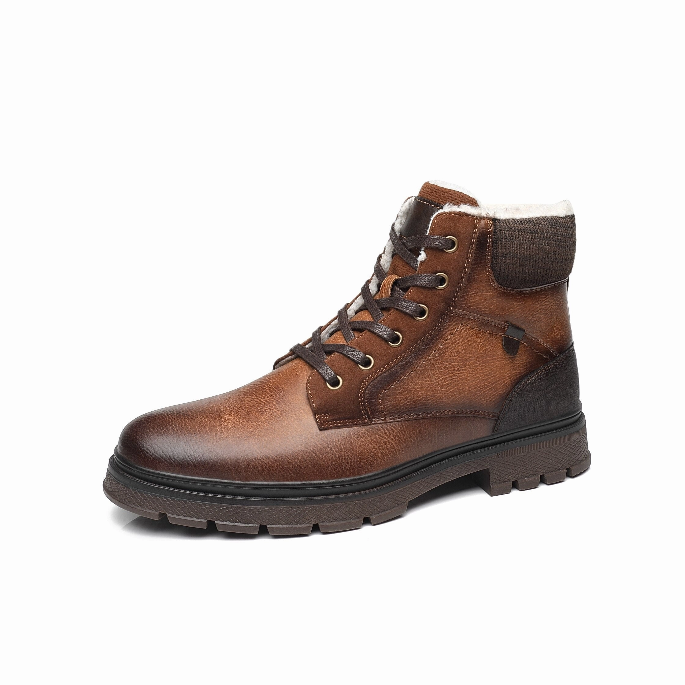 Sporty Rugged Built River Crossing West Louis? Faux Fur Handmade Leather Winter Boots