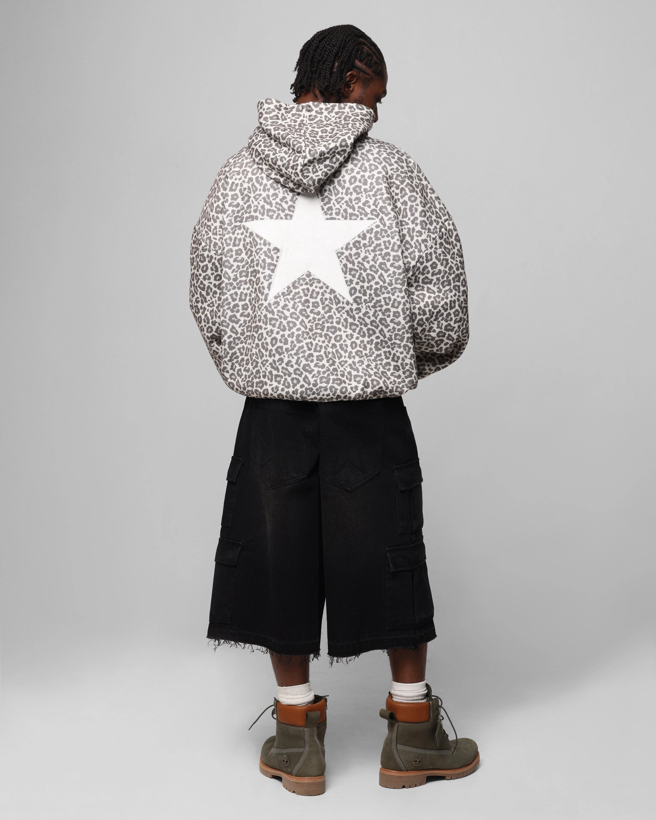 Loiter Soho Hoodie Snow Leopard FrenchTerry