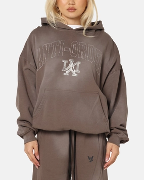 The Anti Order Post Season Boxy Hoodie Sunfade Brown StretchFit Design