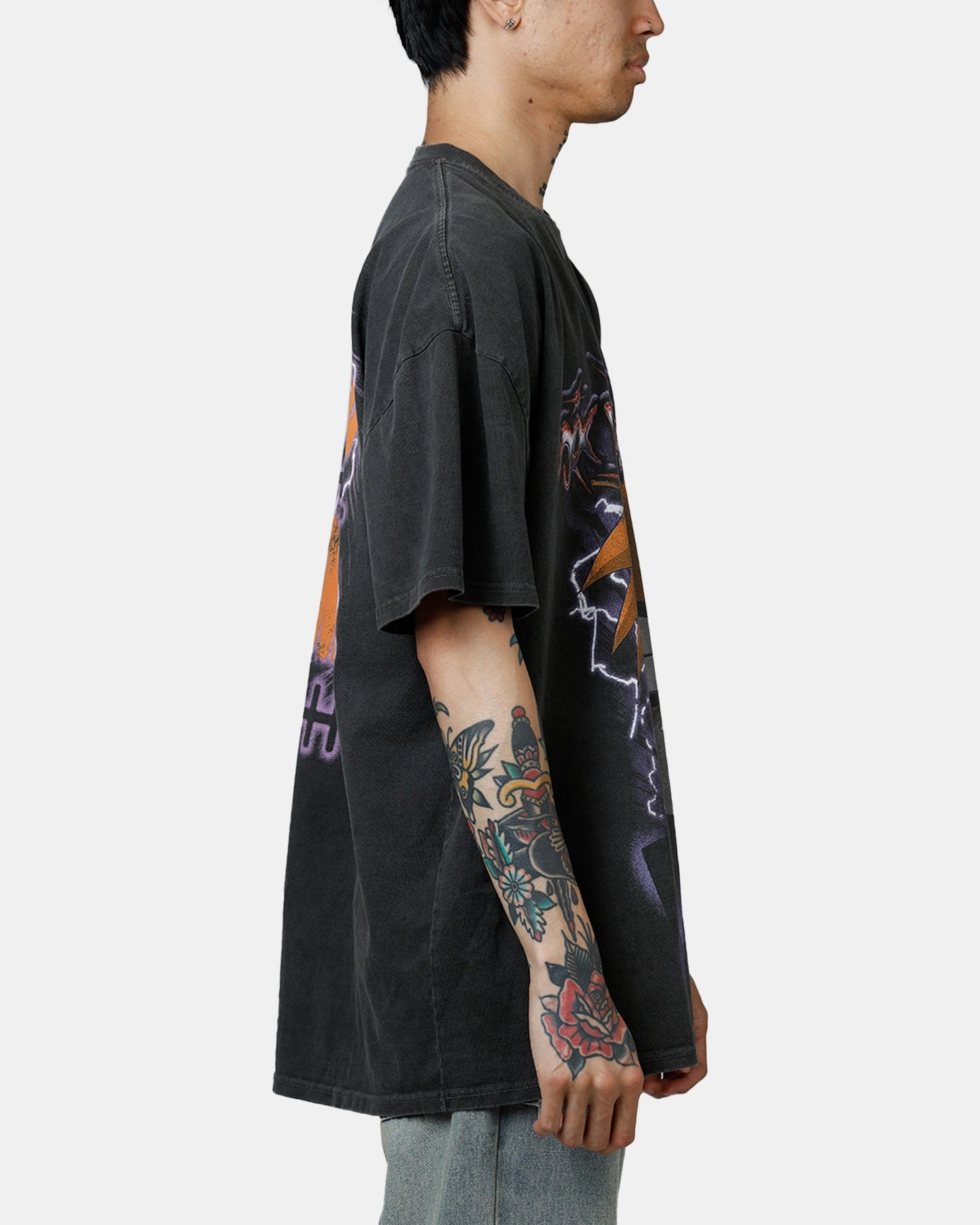 73 Studio X Naruto Six Paths Of Pain Heavyweight T-Shirt Black Wash CompressionFit Bold Design