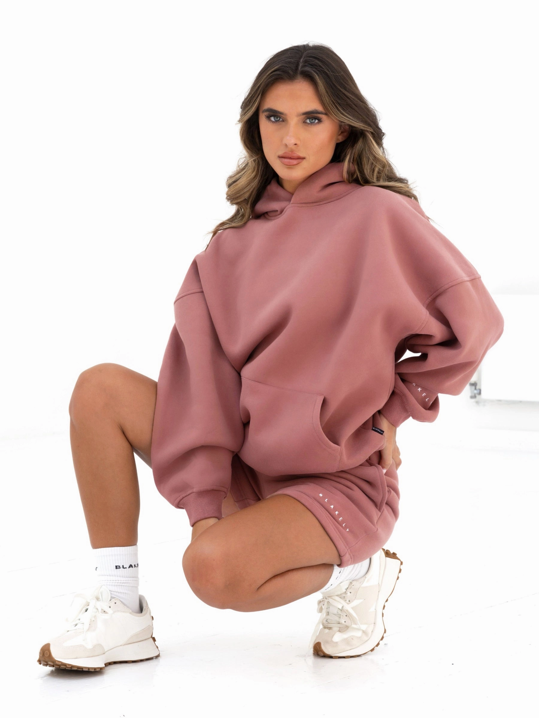 Flex Performance Fit Isabel Oversized Hoodie - Blush Brown