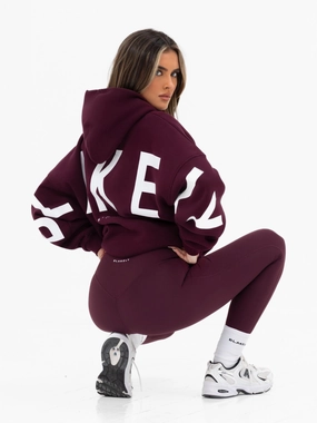 Valentine's Day look Performance Wear Isabel Oversized Hoodie - Dark Cherry