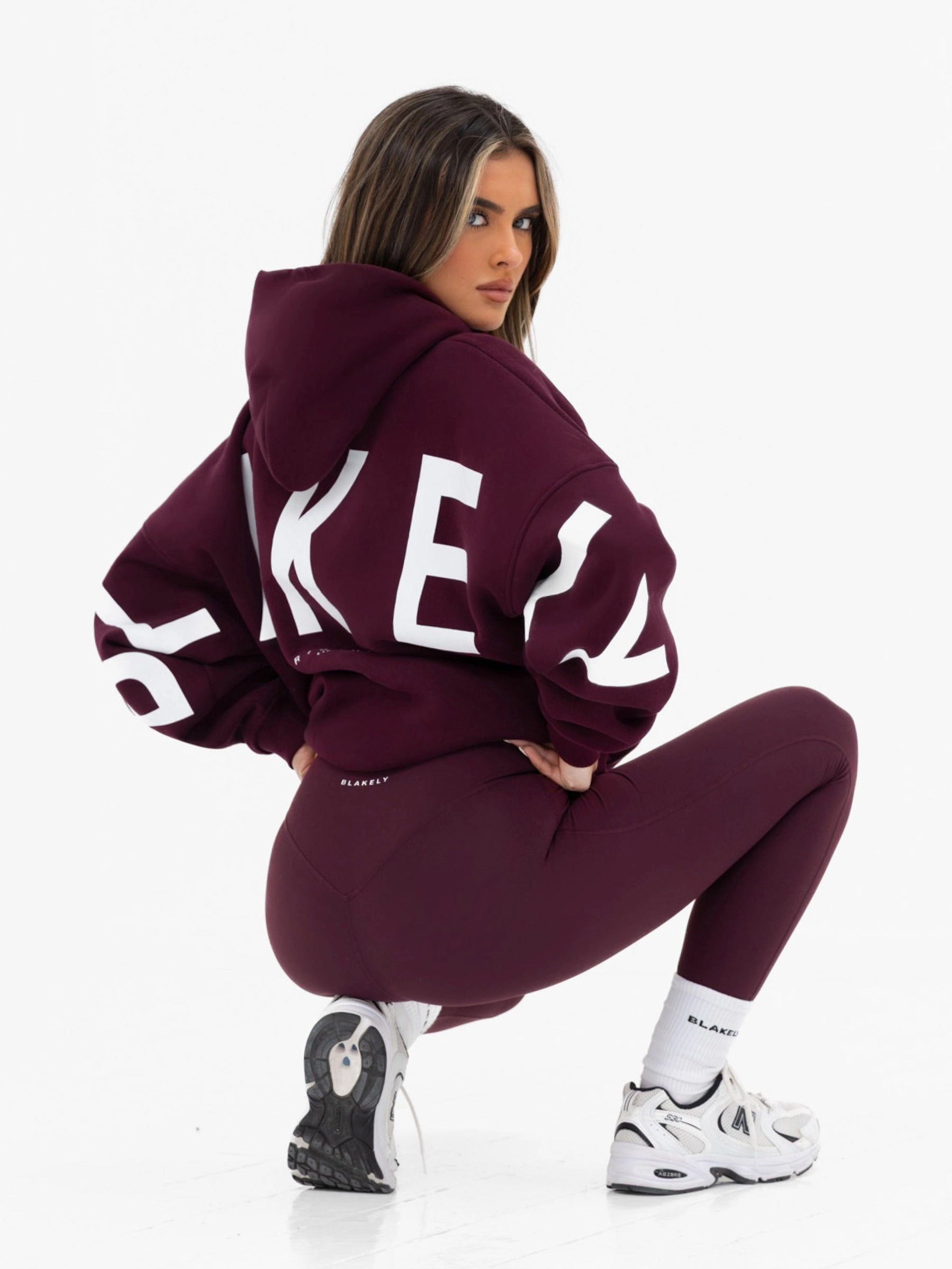Valentine's Day look Performance Wear Isabel Oversized Hoodie - Dark Cherry