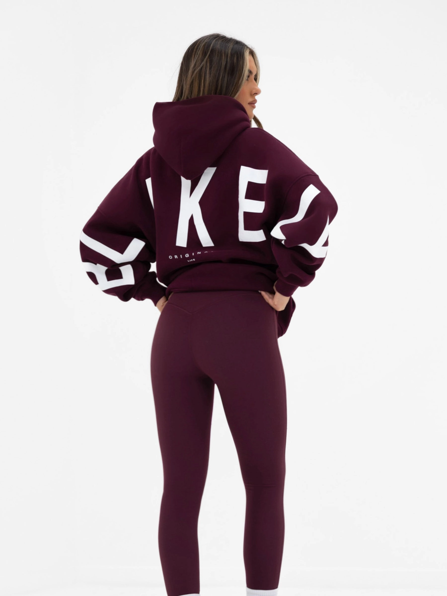 New Year's Eve wear Kudu like Isabel Oversized Hoodie - Dark Cherry