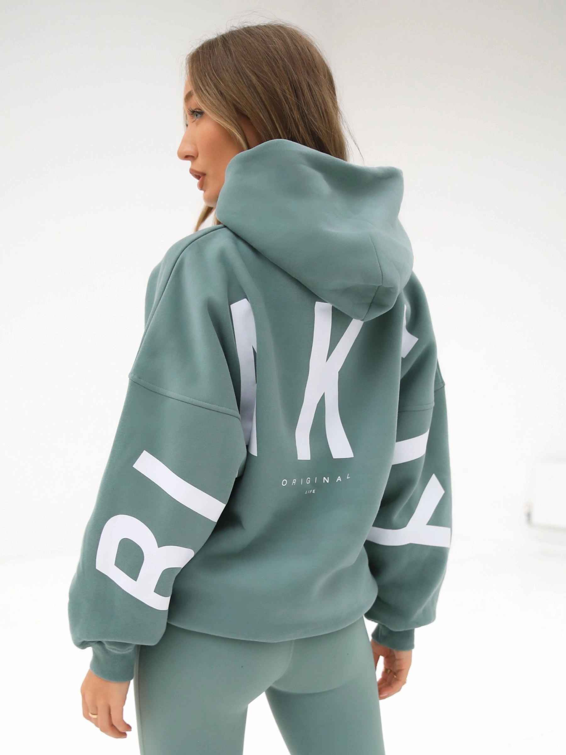 Motion Ready Isabel Oversized Hoodie - Sage Green