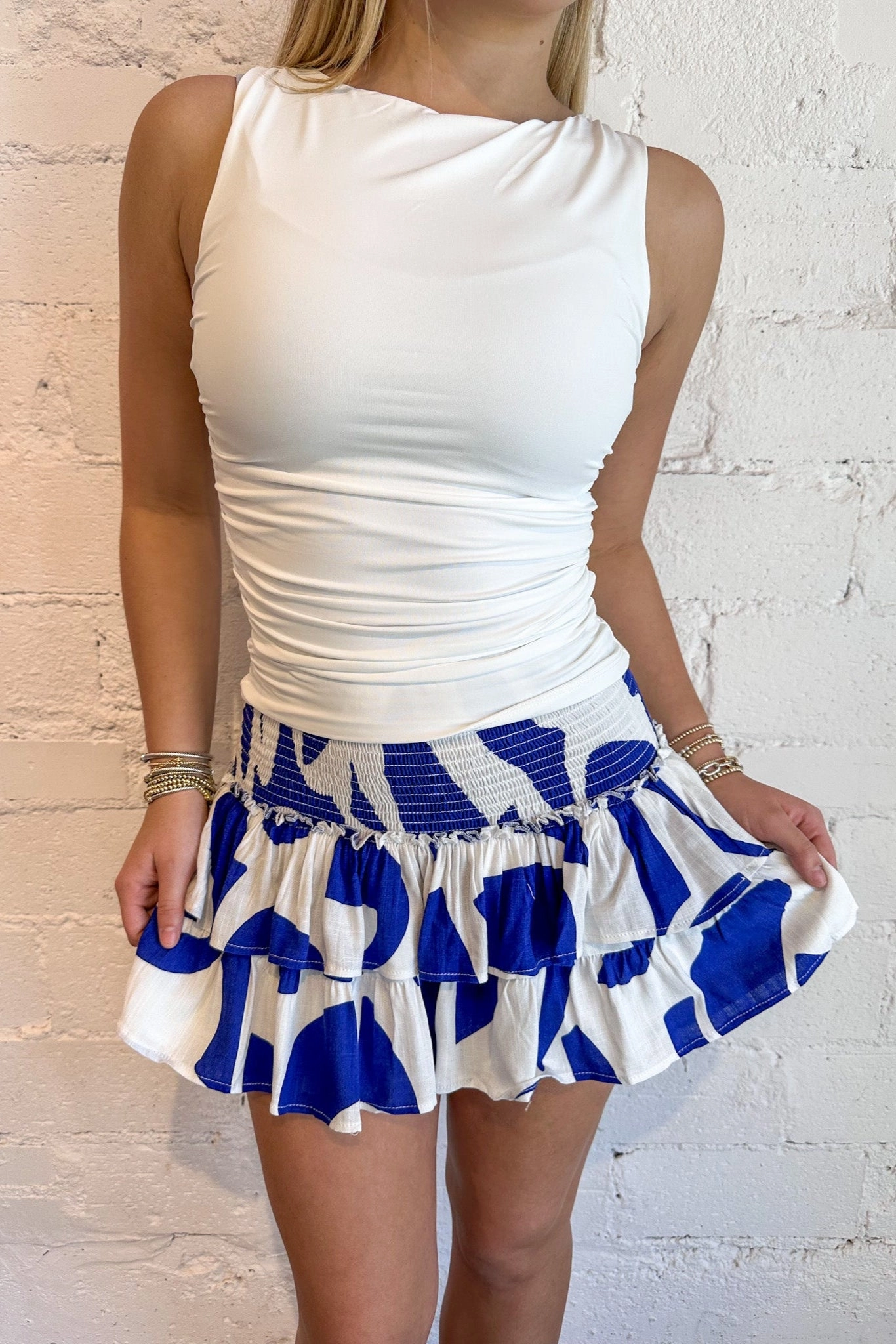 Island Layered Mini Skirt Unisex