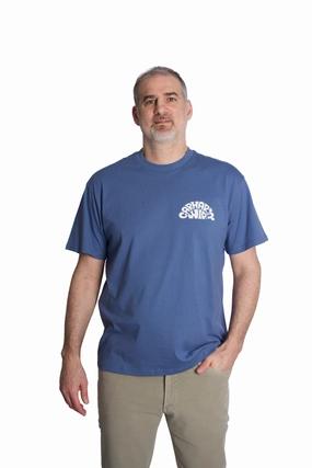 Collared Shirt Jazzy T-Shirt in Blue Iris