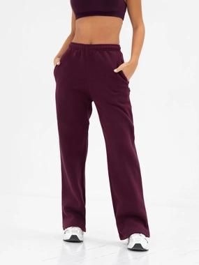 Daywear Kayla Wide Leg Sweatpants - Dark Cherry
