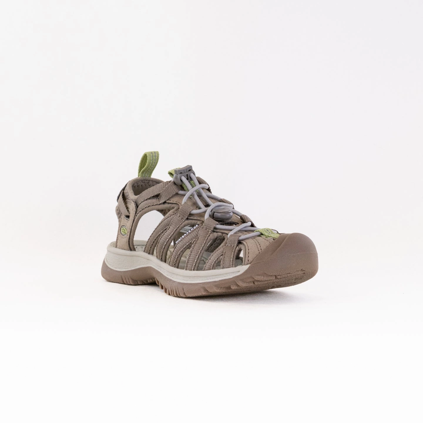 KEEN Whisper (Women's) - Timberwolf/Tarragon Criss Cross Straps