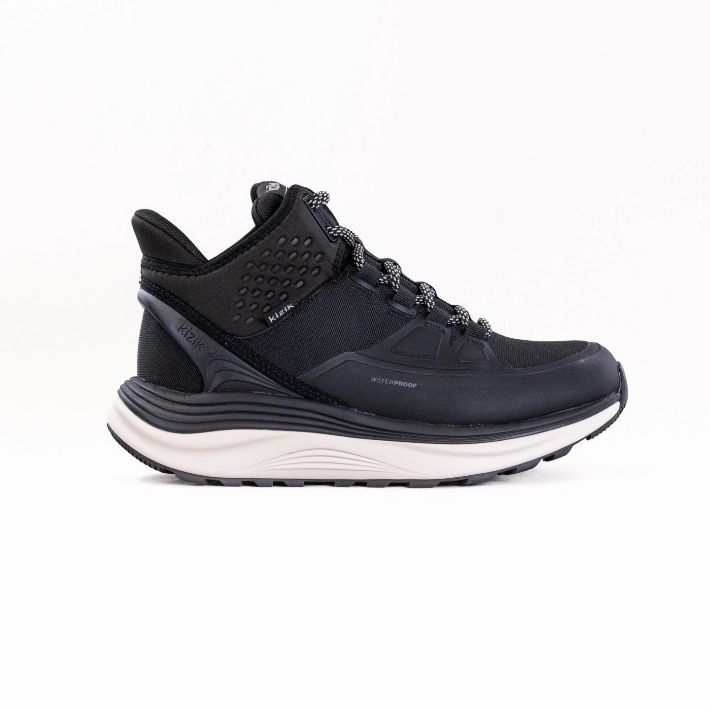 Comfortable Flex Kizik London AT Mid Waterproof (Women's) - Black/Whitecap Grey