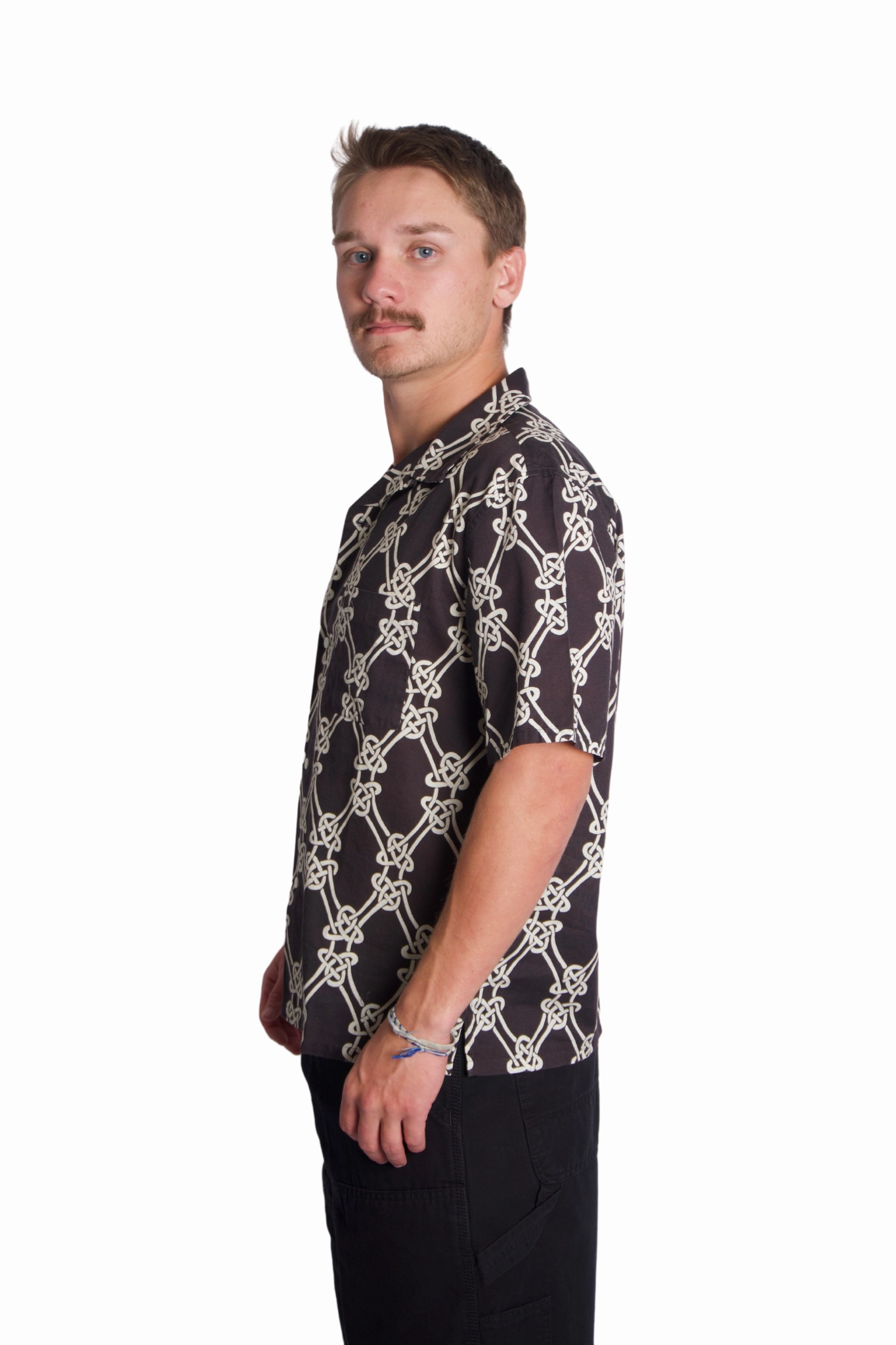 Knot Panama Cotton Shirt Microfiber Material