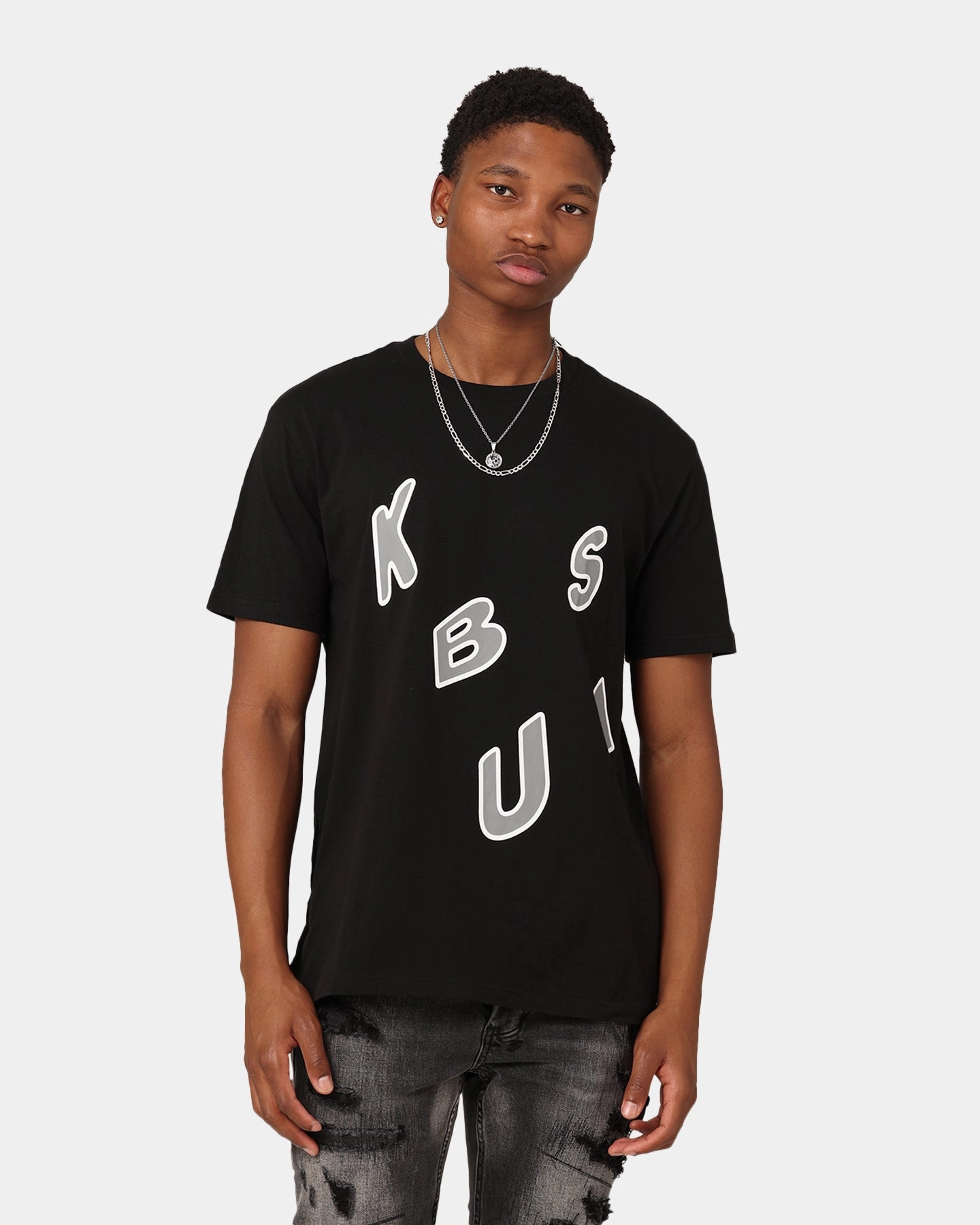 Ksubi Letters Kash T-Shirt Black Gym Wear