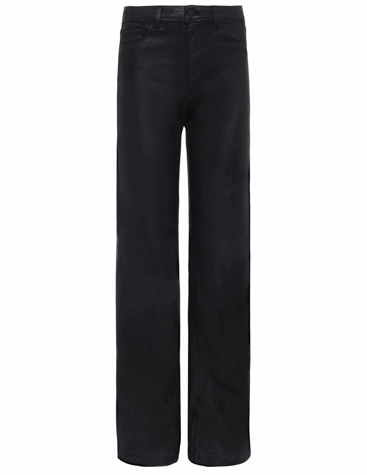 L??AGENCE Clayton High Rise Wide Leg Coated Jeans in Black Coated Base Look Contemporary Wear