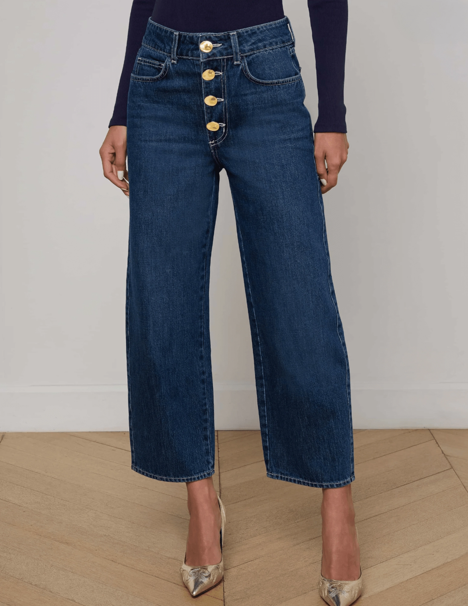 Traveler Gear Stretch Creative Look L??AGENCE Liora High Rise Cropped Jeans in Rampart