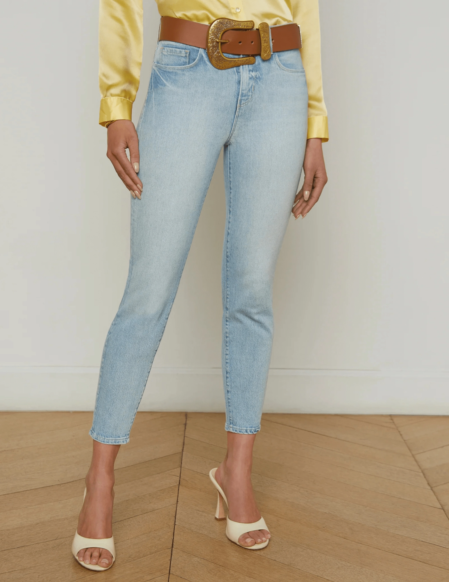L'AGENCE Margot High Rise Skinny Jeans in Porter Seamless Pocket Design