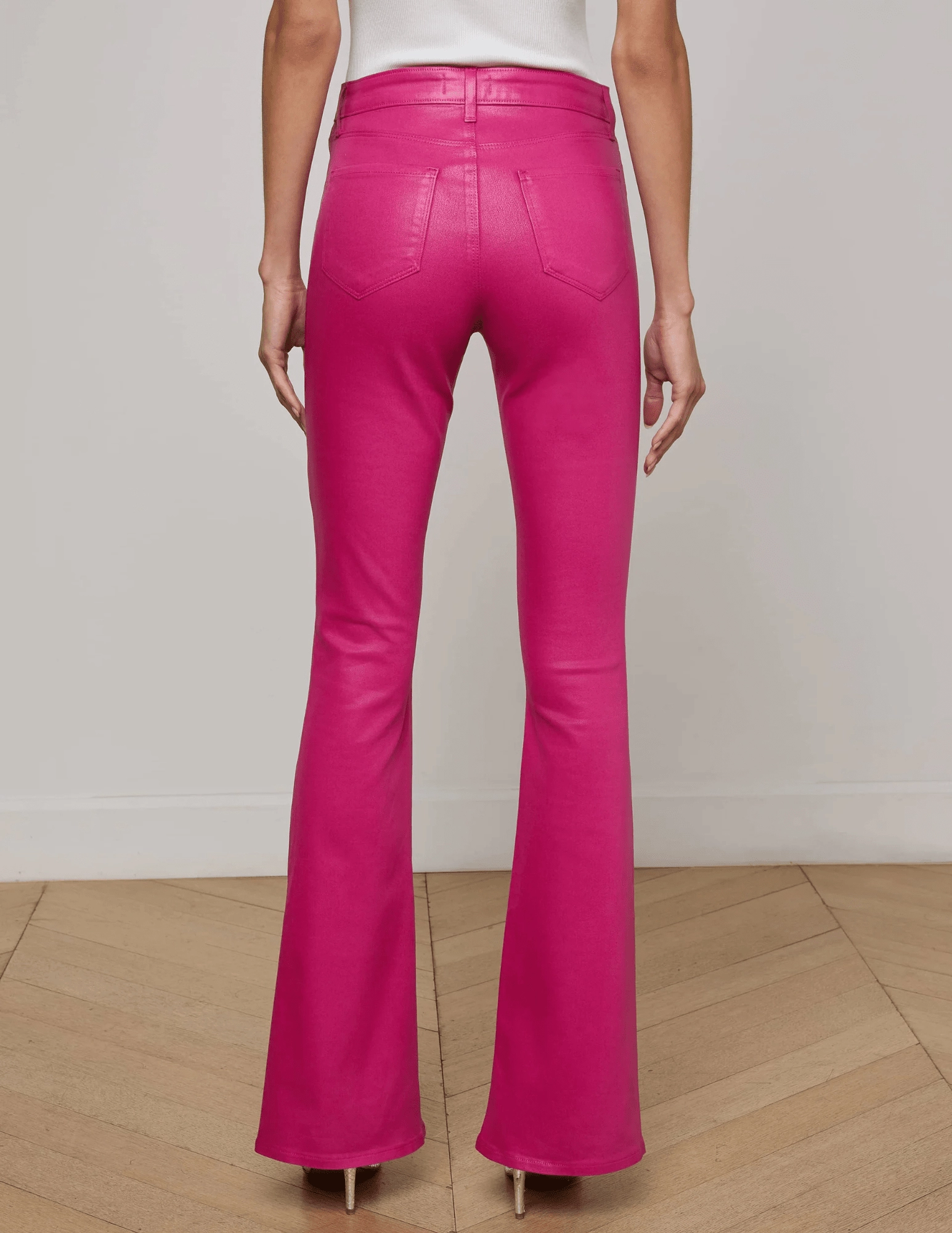 Cool Outfitters L'AGENCE Marty Ultra High Rise Flared Coated Jean