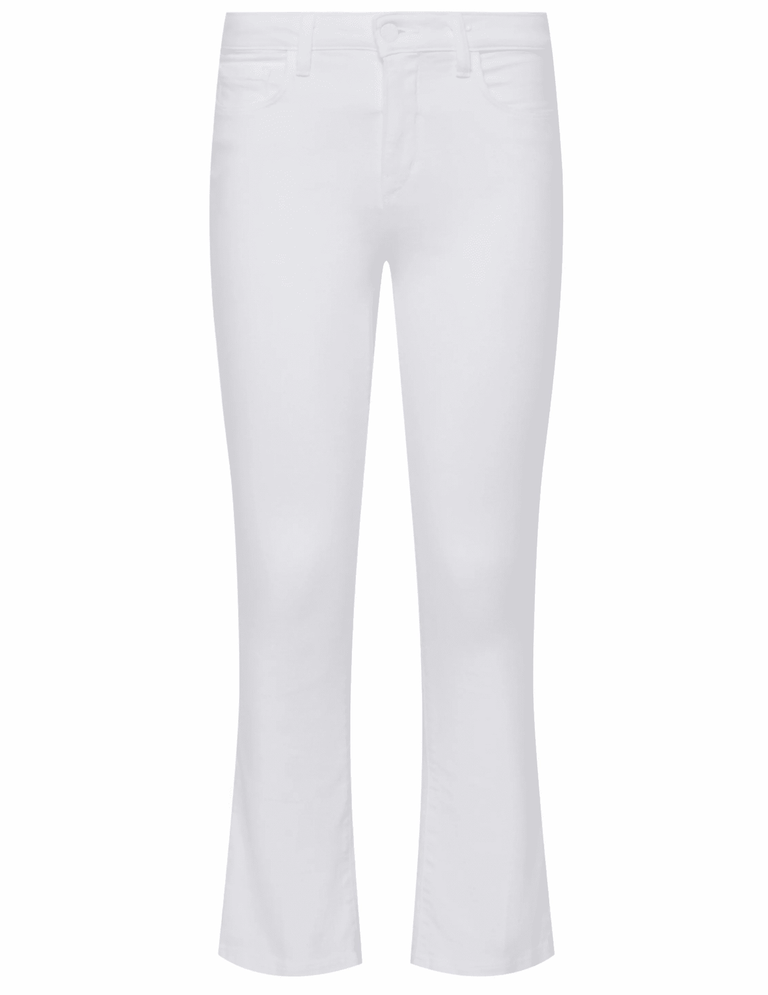 L??AGENCE Mira Cropped Micro Boot Jeans In Blanc Outfit Combo