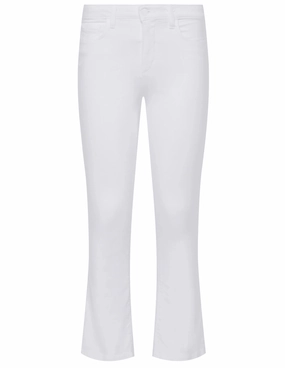 L??AGENCE Mira Cropped Micro Boot Jeans In Blanc Outfit Combo