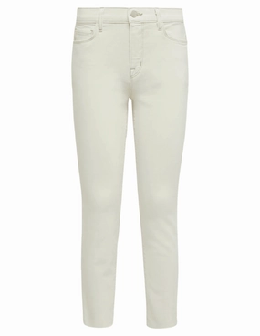 L??AGENCE Sada High Rise Cropped Slim Jeans in Macadamia Eco Friendly Denim Functional Waistband