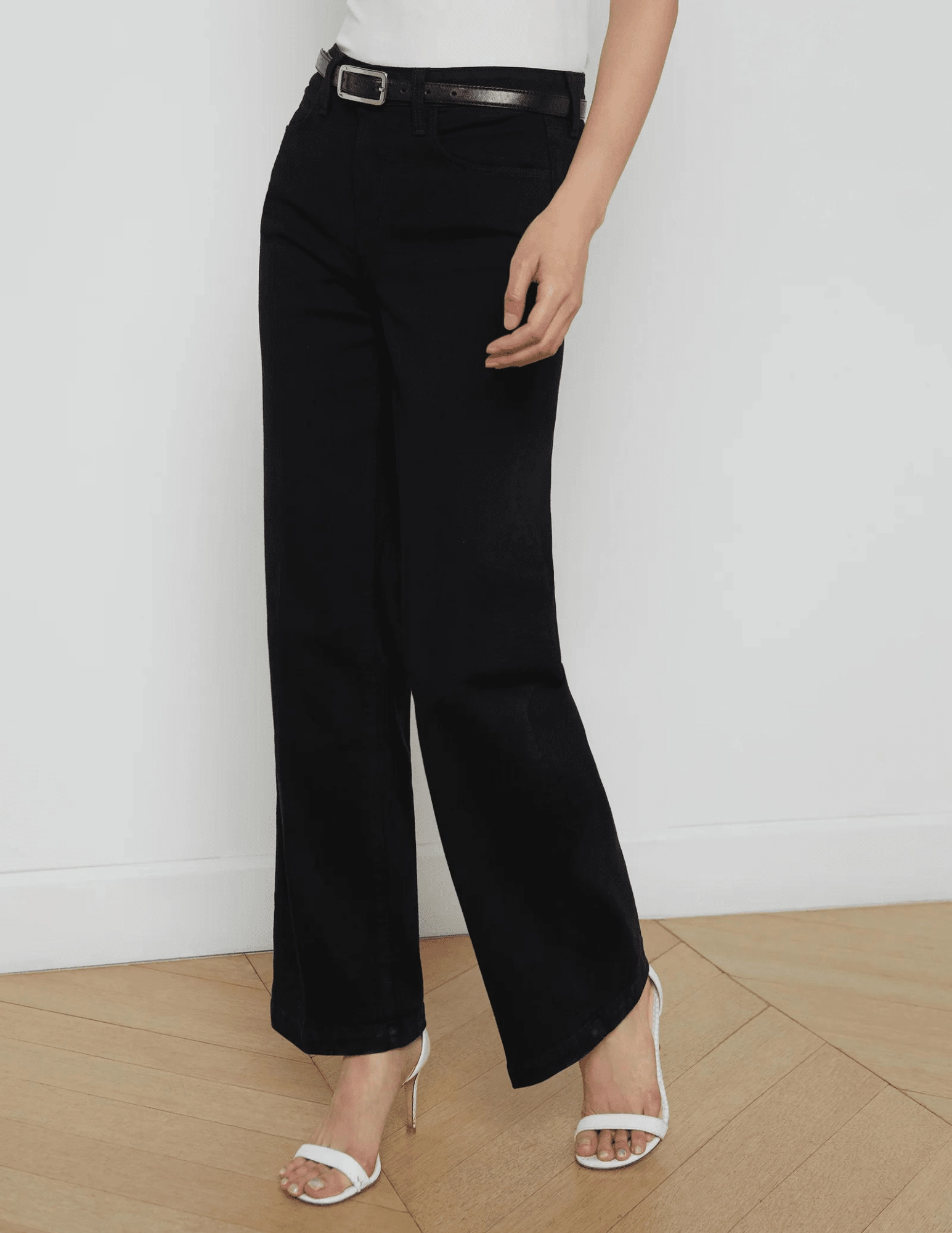 Anytime Wear L??AGENCE Scottie High Rise Wide Leg Jeans in Black