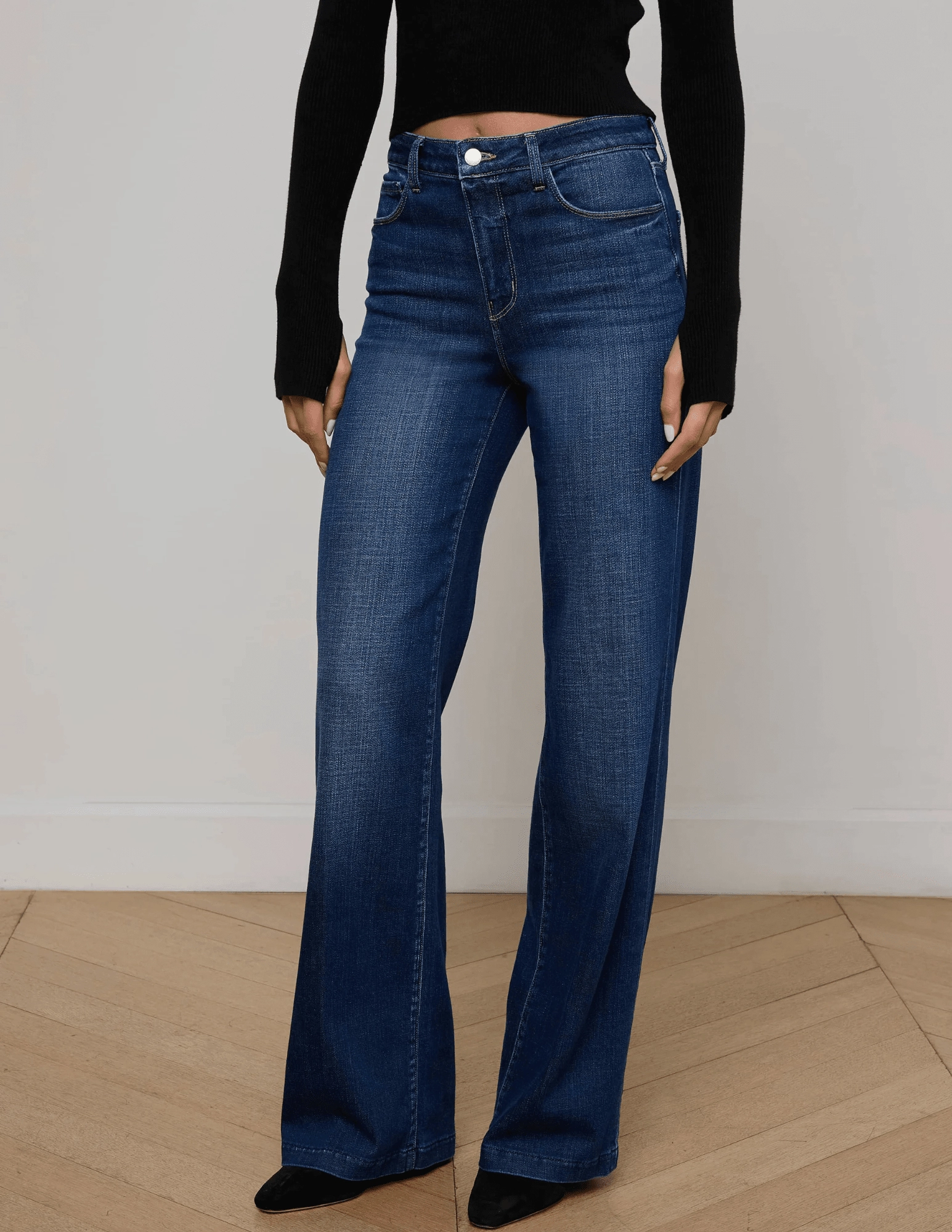 Everyday Vibrant Base Look L??AGENCE Scottie High Rise Wide Leg Jeans in Marvista