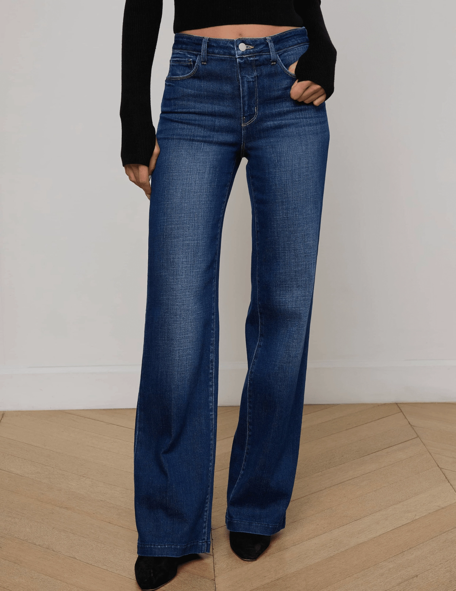 L??AGENCE Scottie High Rise Wide Leg Jeans in Marvista Trend Setter Road Trip Casual