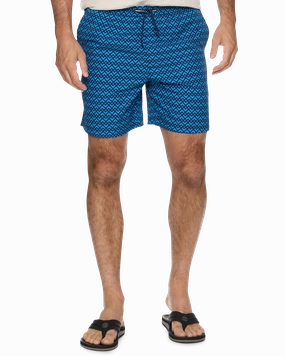 Durable Weave LABELLE GEO PRINT SWIM SHORT - 6.5?? INSEAM