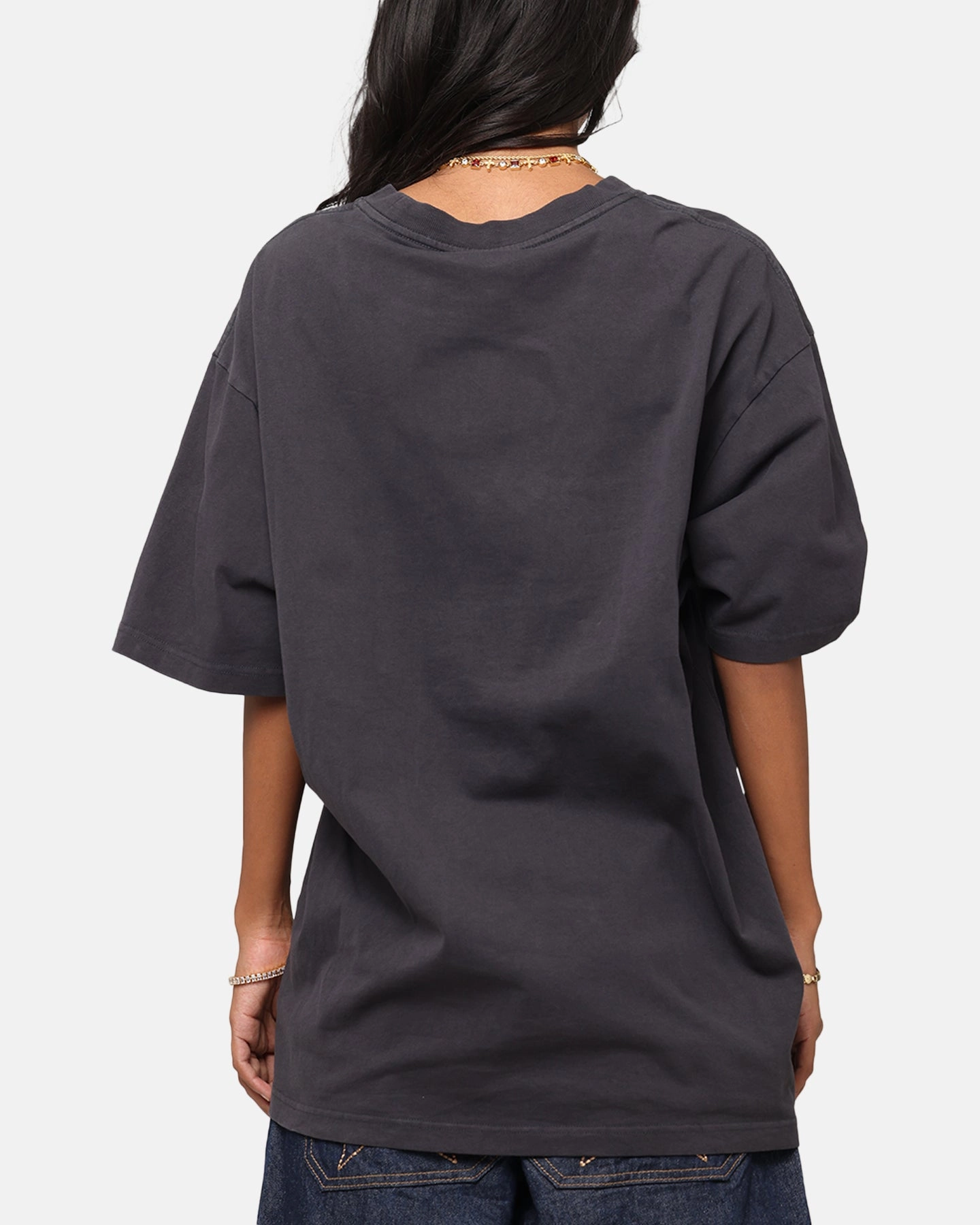 Tagless Labeling Mitchell & Ness New York Jets Arch T-Shirt Faded Black