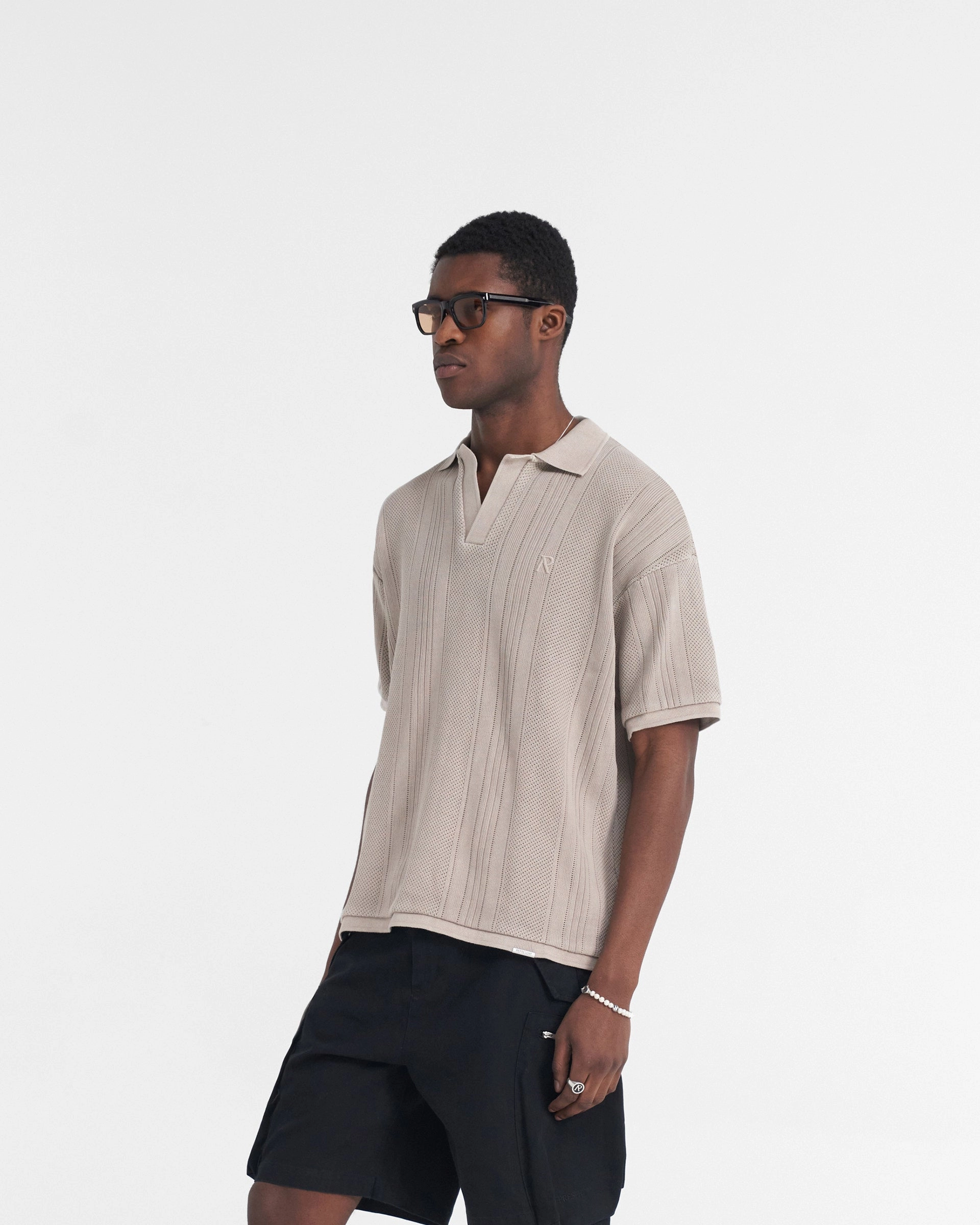 Open Stitch Polo - Cashmere Layer Ready Fit Perfect for Vacation