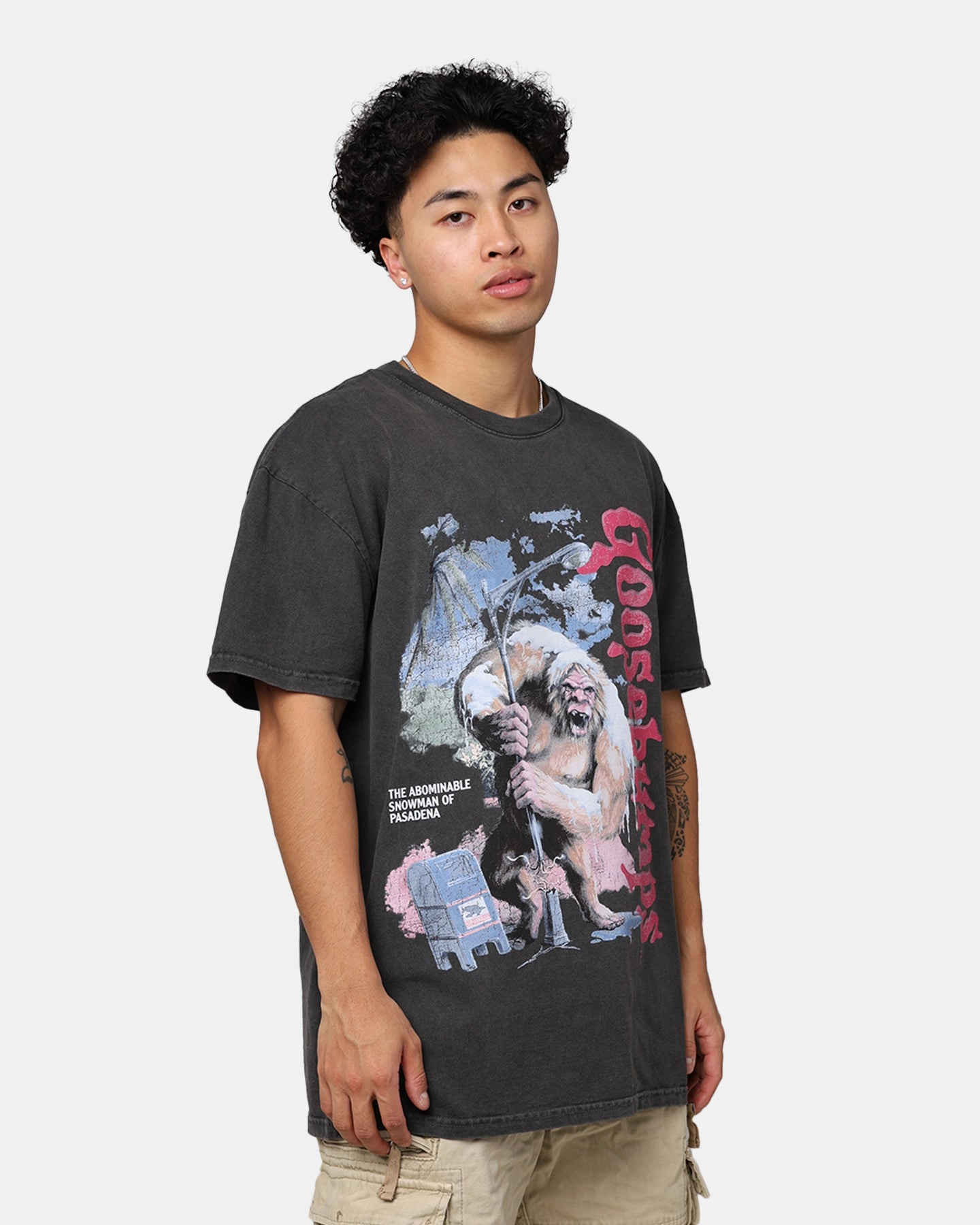 AntiPillingTechnology American Thrift X Goosebumps Abominable Snowman Heavyweight T-Shirt Black Wash