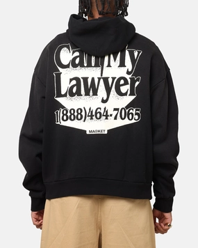 LoopwheelFabric Sporty Sweatshirt Market Call My Lawyer 3D Hoodie Black
