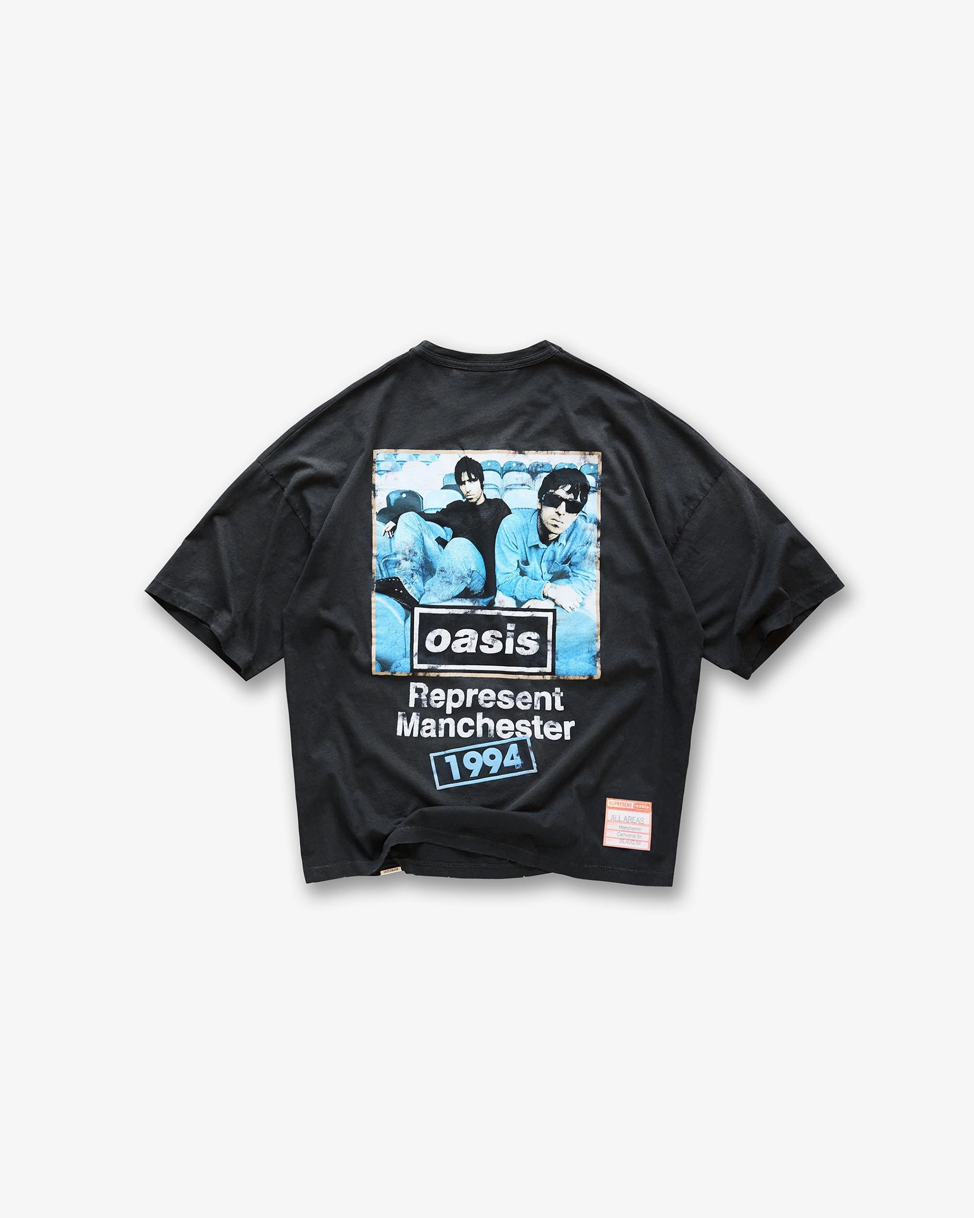 Represent X Oasis Maine Road T-Shirt - Washed Black Pastel color