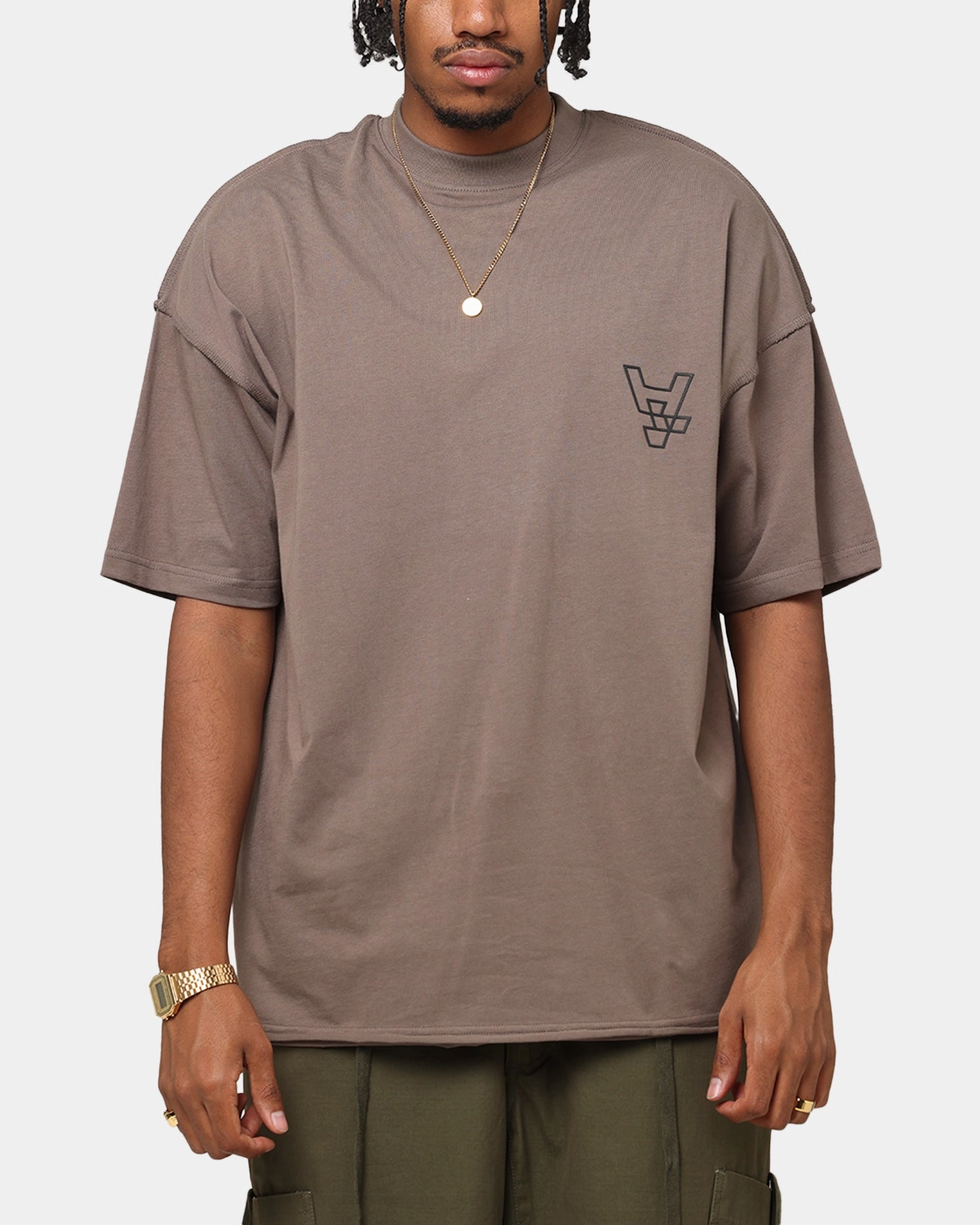 The Anti Order XY Aesthetic Non Seam T-Shirt Vintage Brown Sustainable Fabric Blend AntiPill Finish