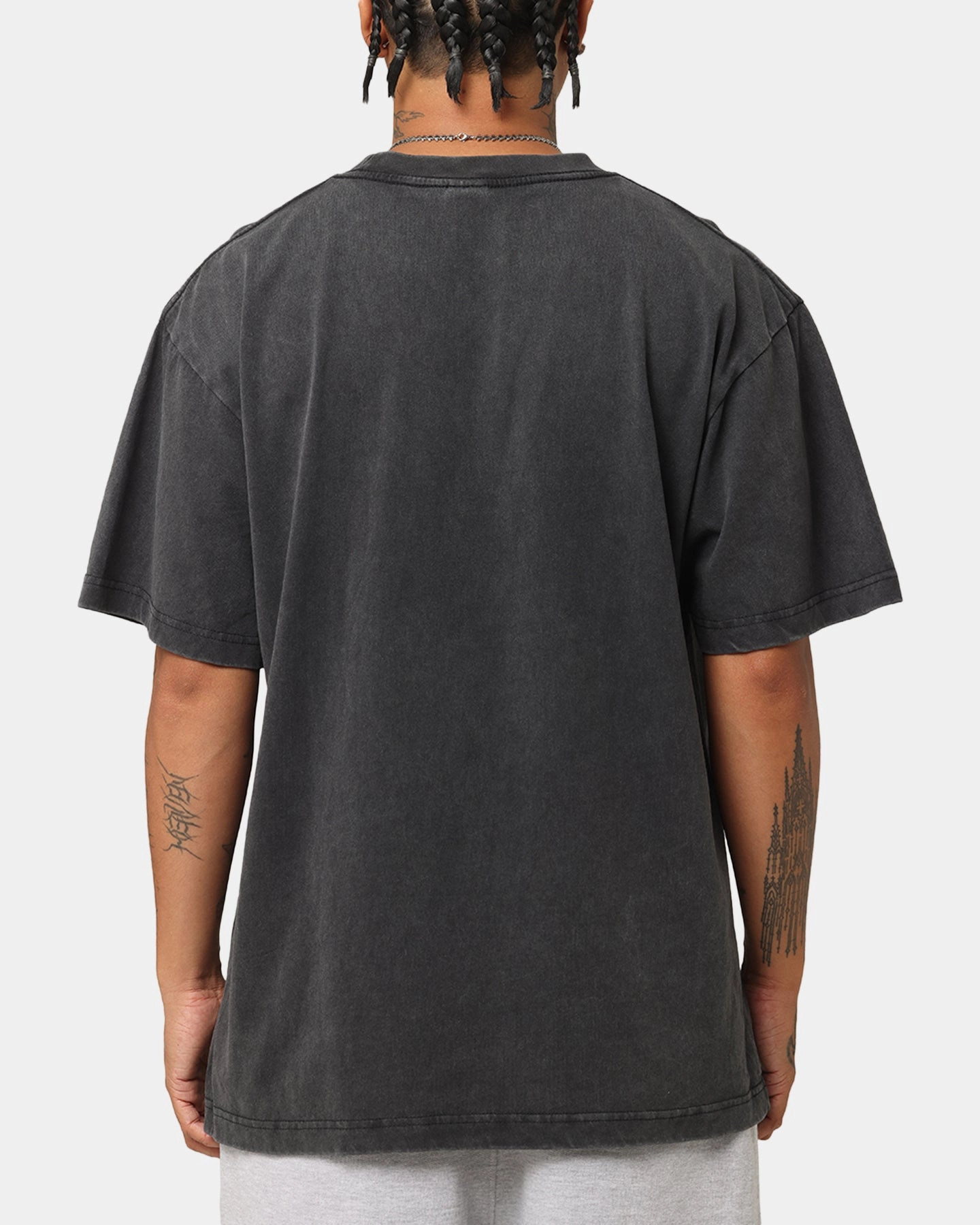 WideNeckOpening FadeResistant ID Supply Elvis Presley Live In LA T-Shirt Washed Black