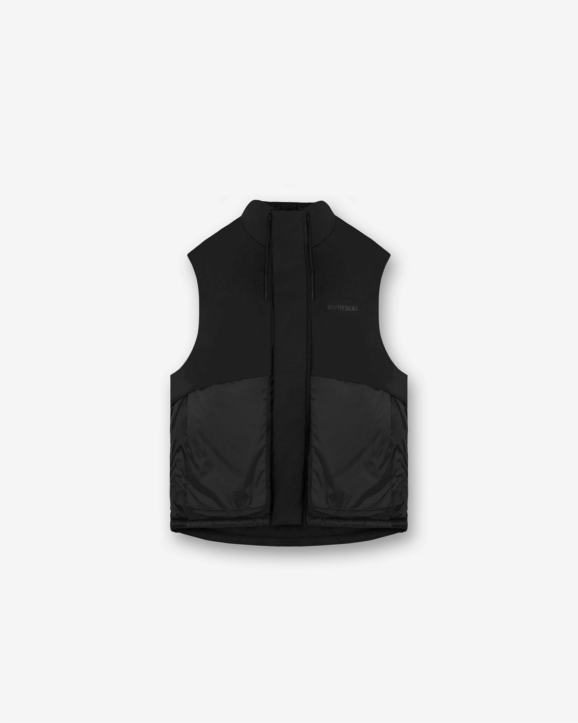 Layered Puffer Gilet - Jet Black Modern Layers