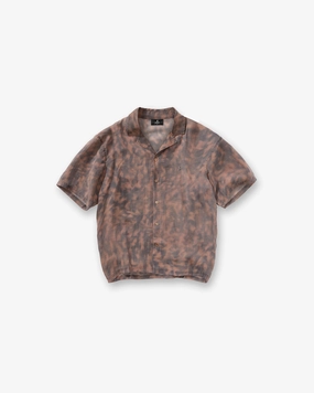 crew neck Anti Pilling Treatment Tortoise Print Shirt - Brown
