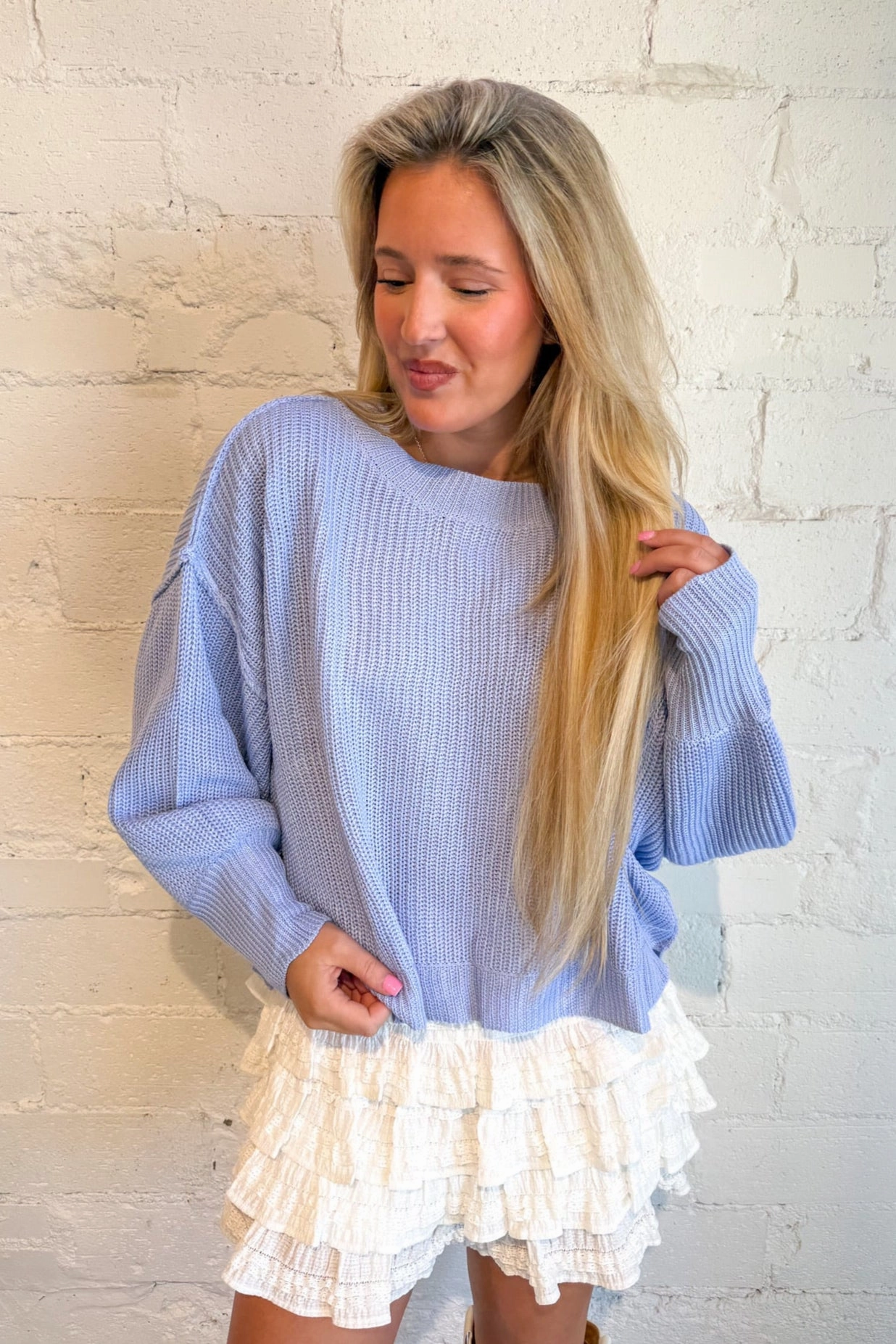 ZeroWaste Manufacturing Spandex Integration Pull Over Knit Sweater