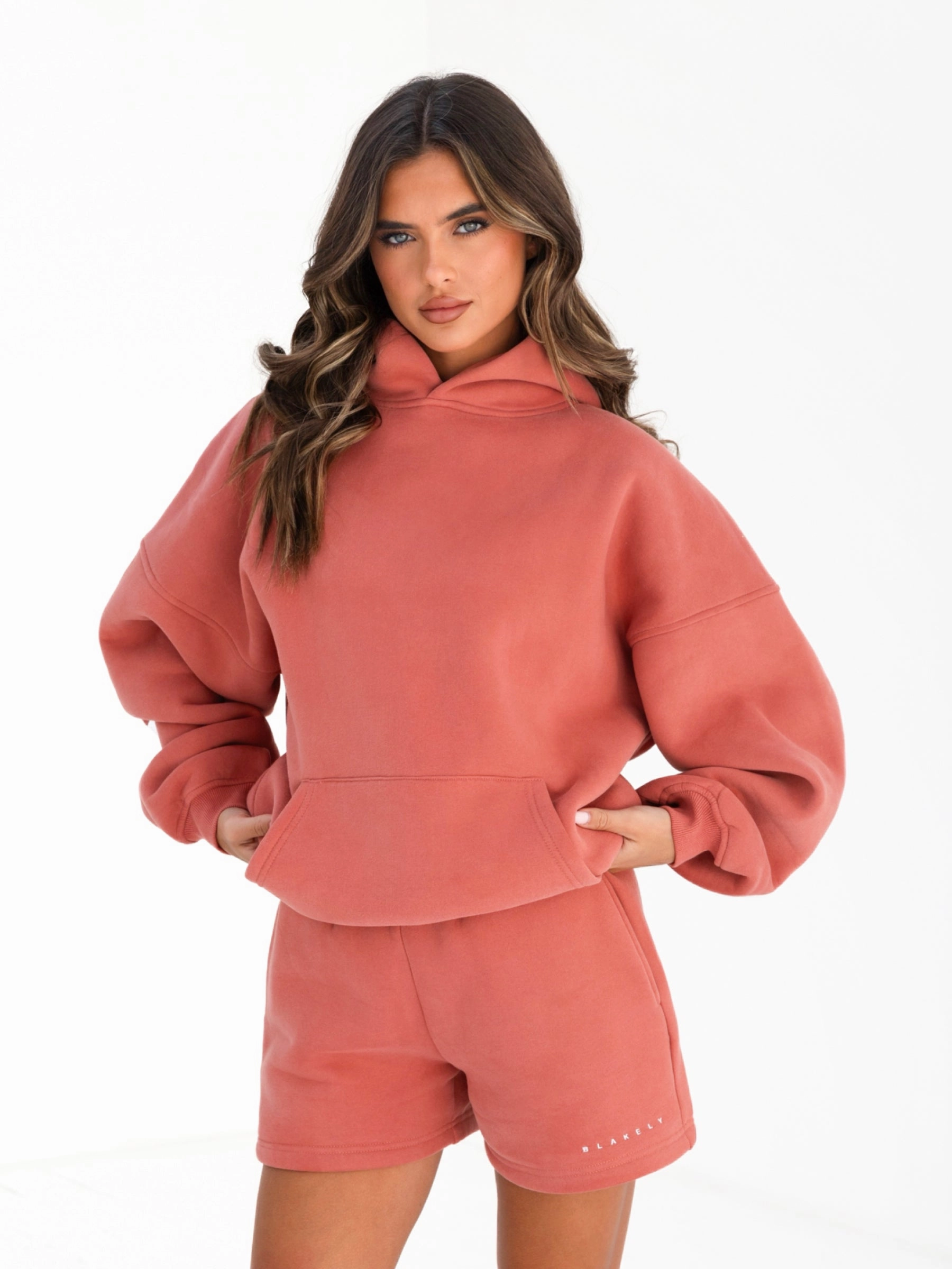 Isabel Oversized Hoodie - Burnt Coral Performance Ready Fit