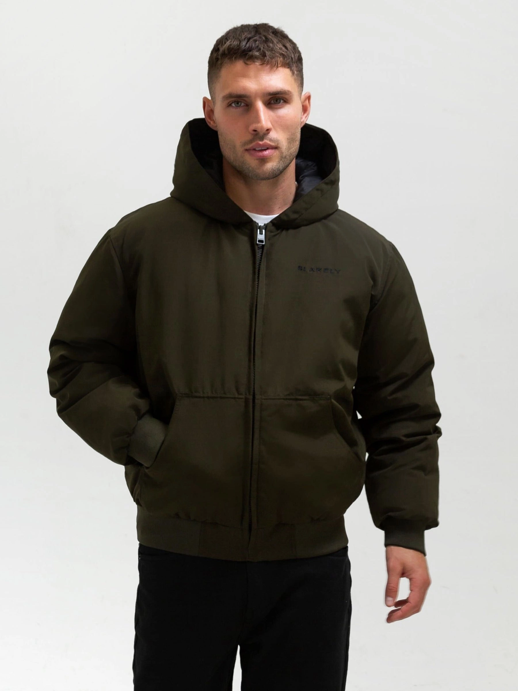Thermal Insulation Compact Packability Layton Hooded Jacket - Khaki Green