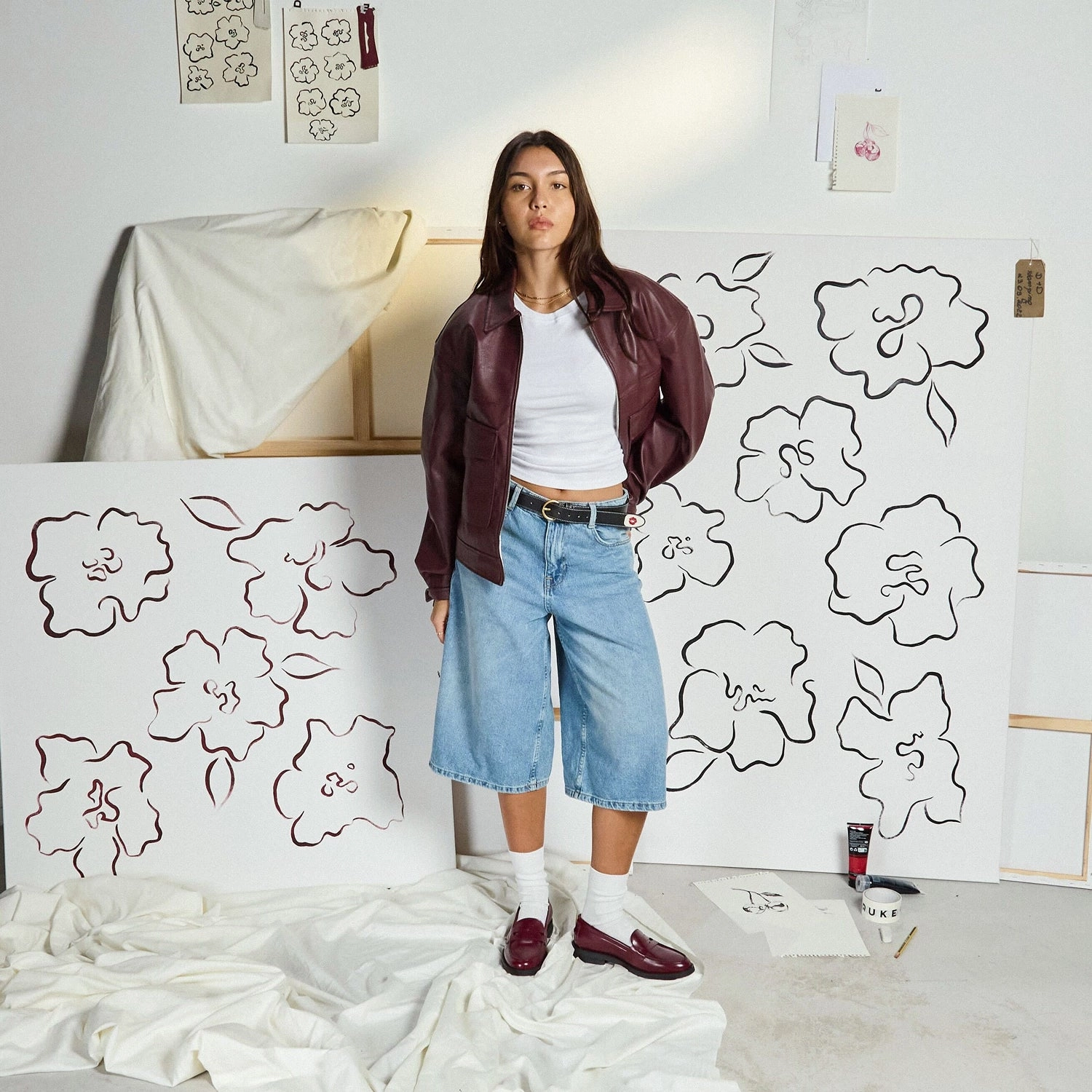 old town Wilde Burgundy Penny Loafer - Women's